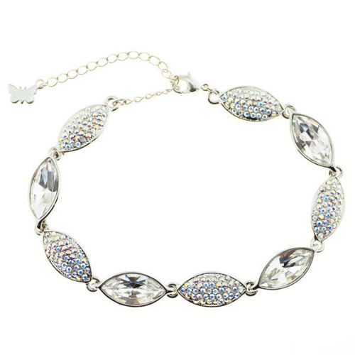 Picture of Crystal Oval Shape Bracelet. Crystal  Color