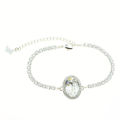 Picture of Crystal Oval Shape Design Bracelet. Crystal  Color