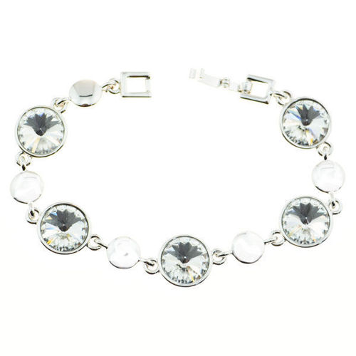 Picture of Crystal Round Shape Design Bracelet. Crystal  Color