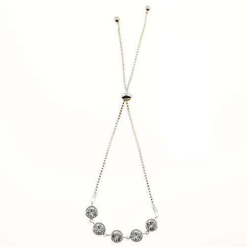Picture of Crystal Round Shape Design Bracelet. Crystal  Color