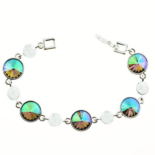 Picture of Crystal Round Shape Design Bracelet. Crystal Vitrail Medium (001 Vm) Color