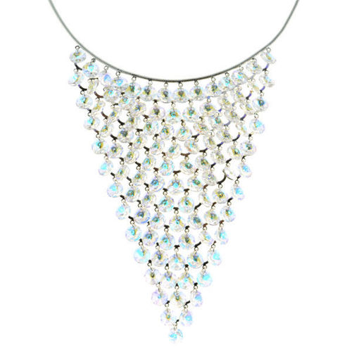 Picture of Crystal 99pcs Rhine Stone Bid Necklace Crystal color