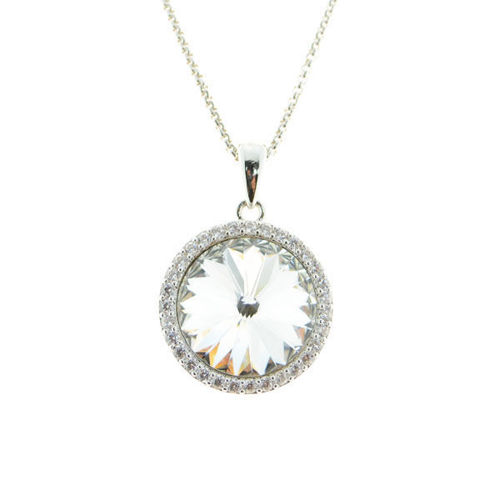 Picture of Crystal Round Shape Necklace. Crystal  Color