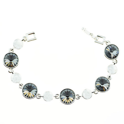 Picture of Crystal Round Shape Design Bracelet.  (207)color