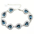 Picture of Crystal Oval Shape Design Bracelet. Montana (207) Color