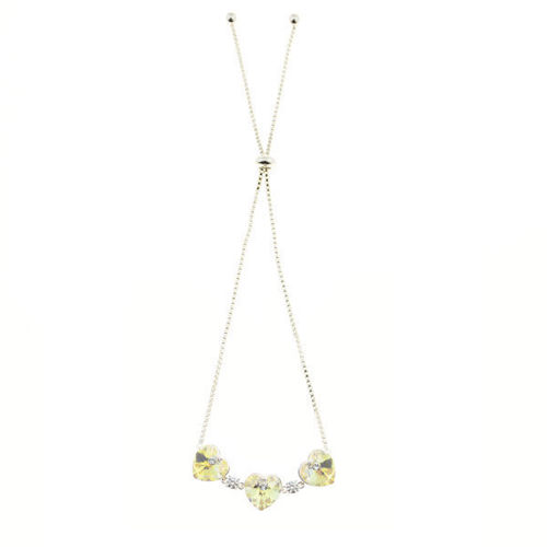 Picture of Crystal Heart Design Bracelet. Crystal   (001) Color