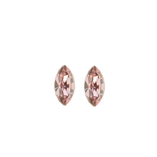 Picture of Crystal Earrings Pear Shape Pierced Sterling Silver Post Amethyst (204) Color