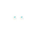 Picture of Crystal Flower Shape Earrings Pierced Sterling Silver Post Aurore Boreale (001AB) Color