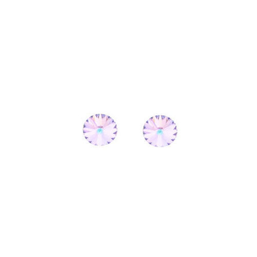Picture of Crystal Round Earrings Pierced Sterling Silver Post Crystal Volcano (001VOL) Color
